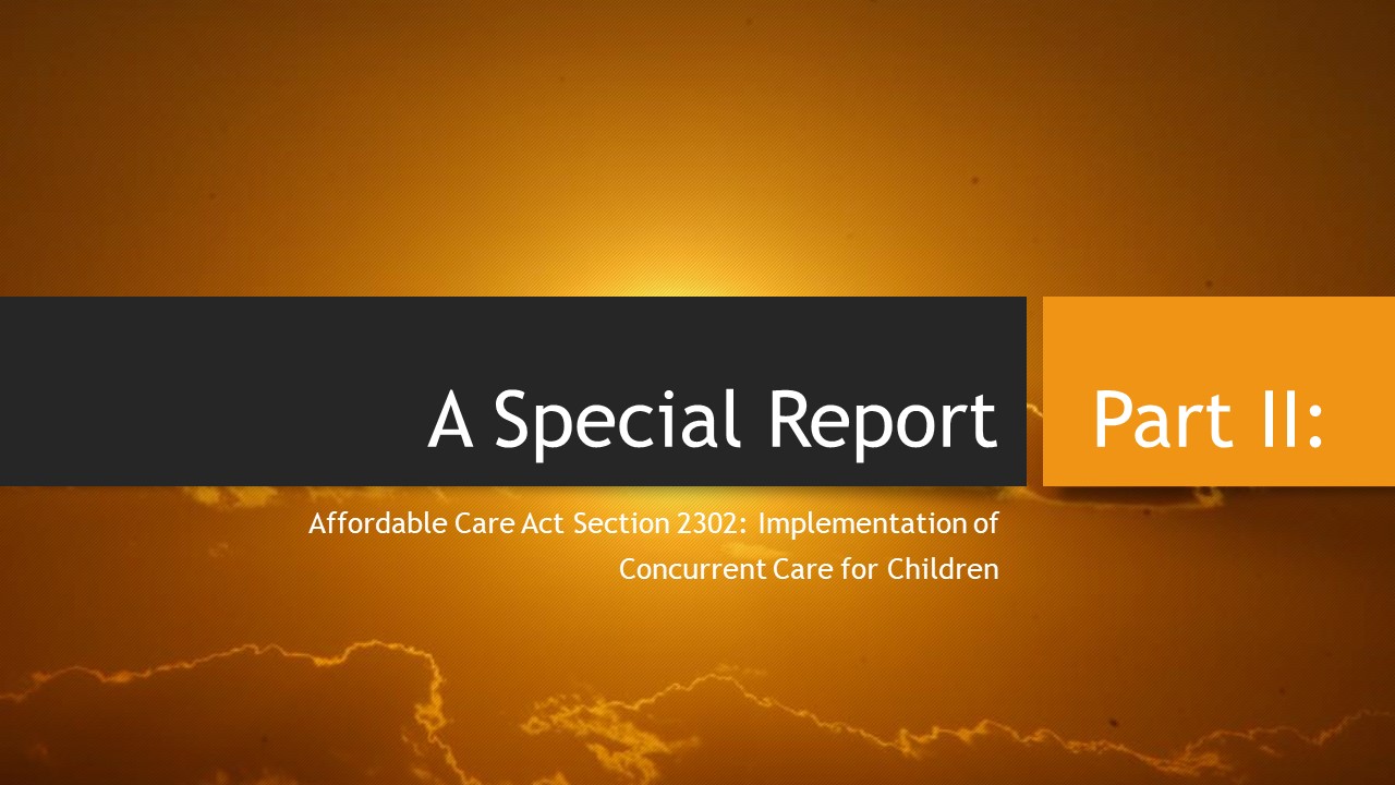 Summary Report of Concurrent Care for Children